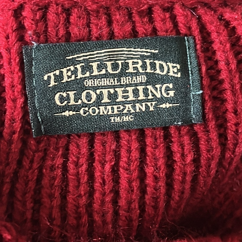 TELLURIDE Red and White Reindeer Knit Dog Sweater Size M - Picture 4 of 6